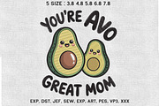 Avo Great Mom Avocado Machine Design, an Illustration by Moss Rose (Thumbnail 1 of 3)