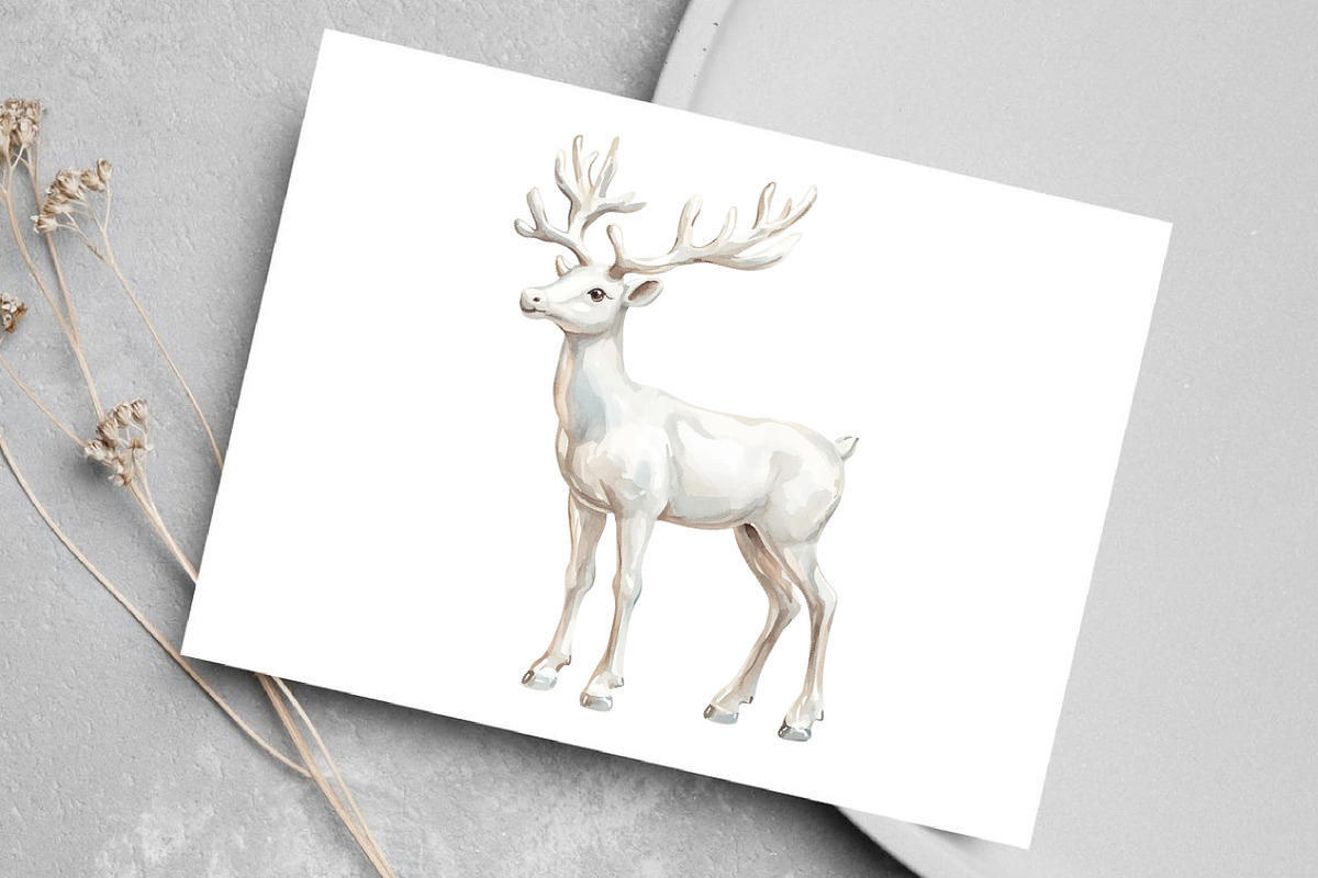 Cozy White Christmas Clipart, an Illustration by Canvas Craft (Photo 7 of 8)