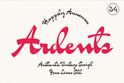 50% Ardents – Vintage Font Script, a Script Font by Four Lines Std. (Thumbnail 1 of 9)
