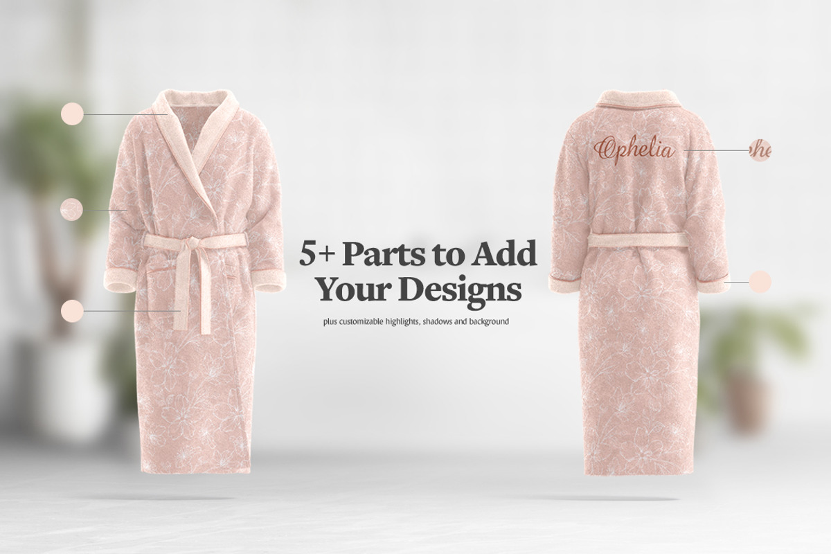 Hotel Bathrobe Mockup, an Apparel Mockup by rebrandy (Photo 4 of 11)