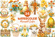 Marigold Easter Clipart, an Illustration by CreationArt (Thumbnail 1 of 5)