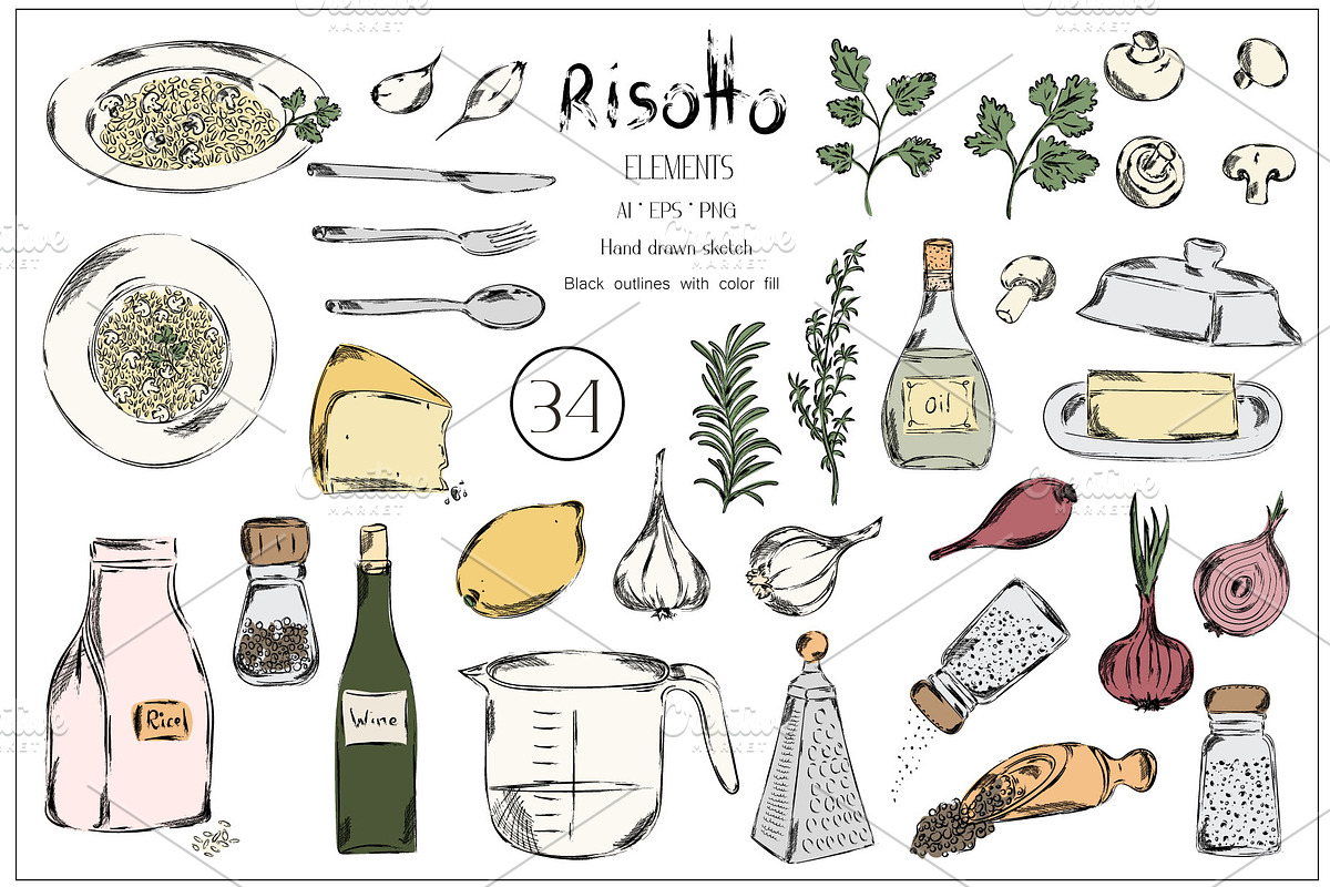 Italian Cuisine Vector Collection, a Graphic by MayaNavits (Photo 3 of 16)