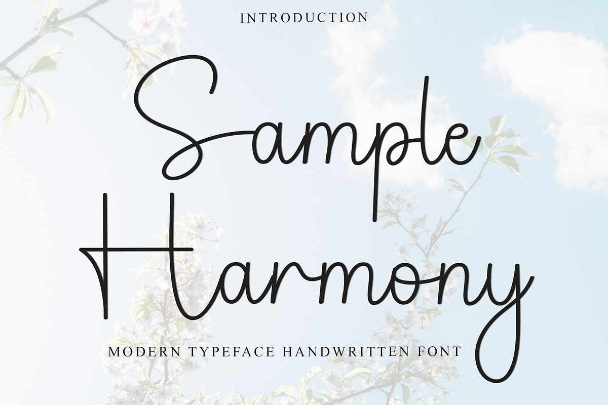 Sample Harmony, a Handwritten Font by FreshTypeINK (Photo 1 of 8)