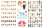 Wedding characters in cartoon style, a Person Illustration by asantosg (Thumbnail 2 of 25)