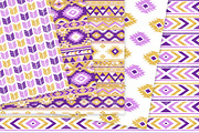 Purple & Gold Boho Seamless Pattern, a Pattern Graphic by Avenie Digital (Thumbnail 2 of 4)