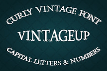 Vintage font with curls