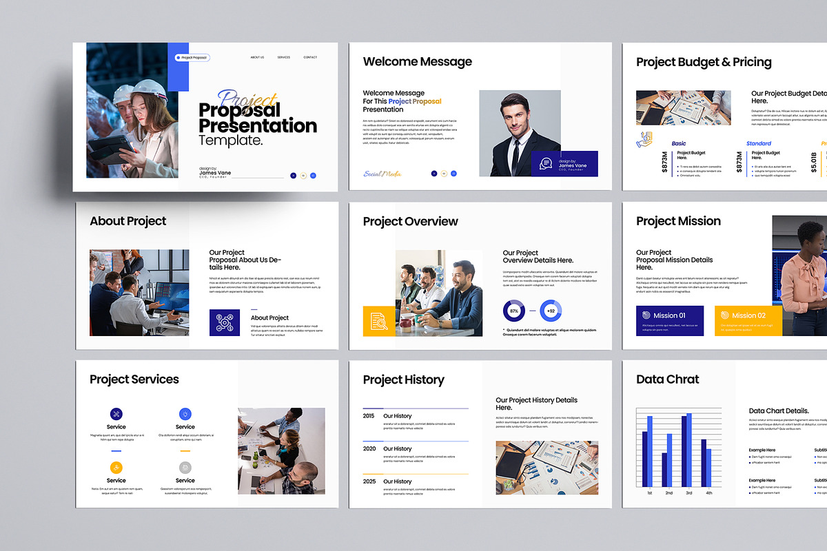 Project Proposal Presentation Design, a Presentation Template by MightyDesign (Photo 1 of 8)