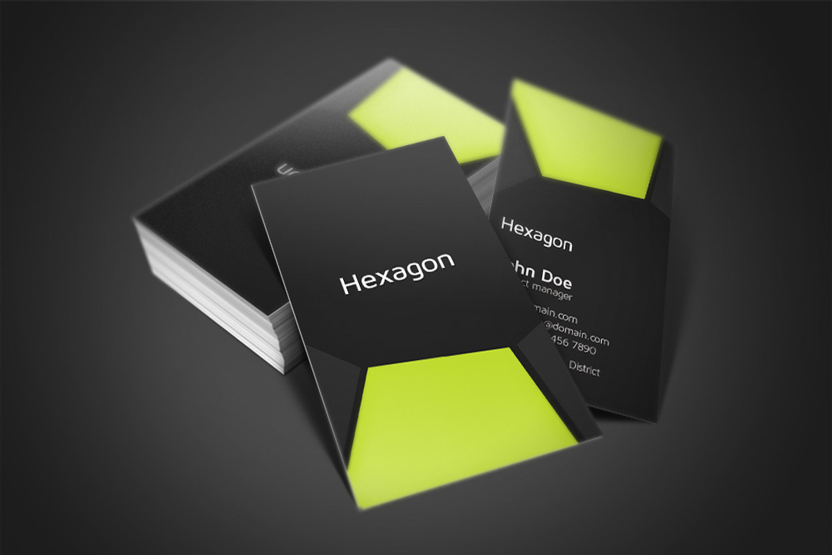 Hexagon Business Card, a Business Card Template by Rafael Oliveira (Photo 3 of 4)