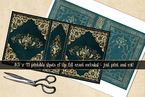 Gilded Teal Book Covers