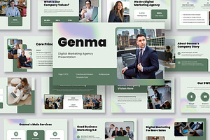Genma Digital Marketing Agency PPT, a Presentation Template by kerismaker