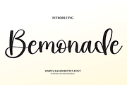 Bemonade | Script Font, a Script Font by Scratchones (Thumbnail 1 of 8)