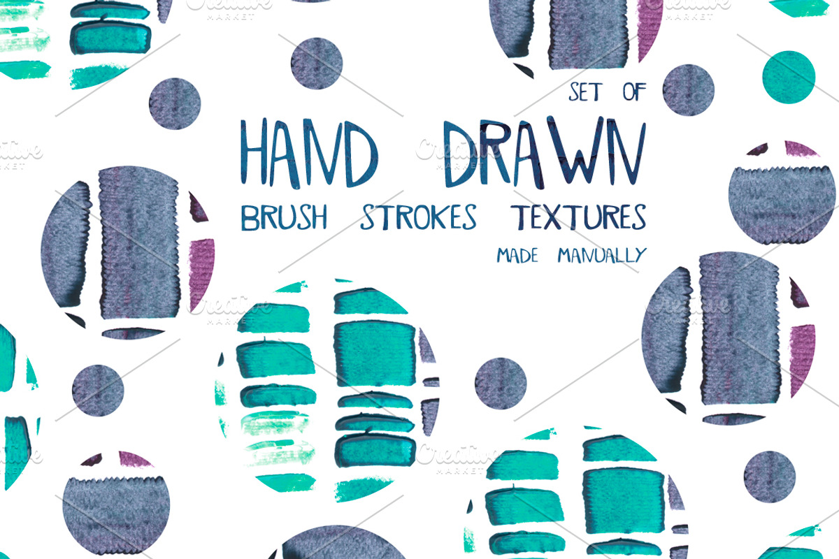 Hand drawn brush stroke textures, a Texture Graphic by Daria Maier (Photo 6 of 10)