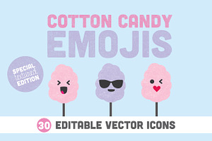 Cotton Candy Emojis