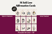 Valentine Self Love Affirmation Card, a Card Template by Digital Art Mahdiseño (Thumbnail 1 of 10)
