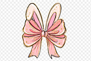 Pink Bow clipart. Easter coquette, a Seasonal Illustration by LoLoArt (Thumbnail 2 of 3)