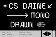 CS Daine Mono Drawn, a Sans Serif Font by Craft Supply Co. (Thumbnail 1 of 8)