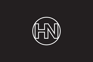 HN, H, N, Letters Monogram Logo Desi