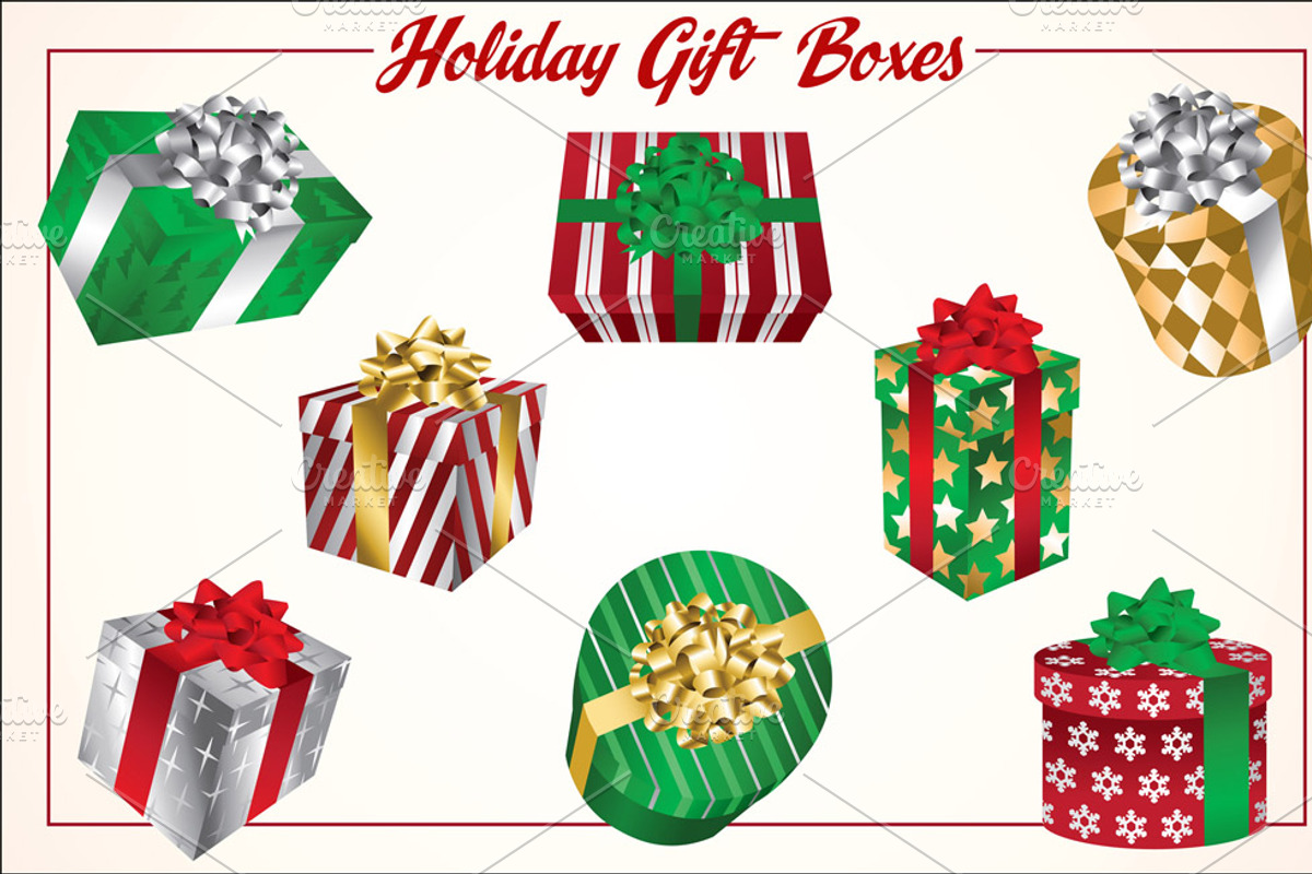 Holiday Gift Box Set, an Illustration by Girardspeed Designs (Photo 1 of 2)