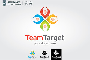 Team target logo template