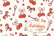 Whimsical Valentine Seamless Pattern, a Pattern Graphic by Groovy Arts (Thumbnail 1 of 5)
