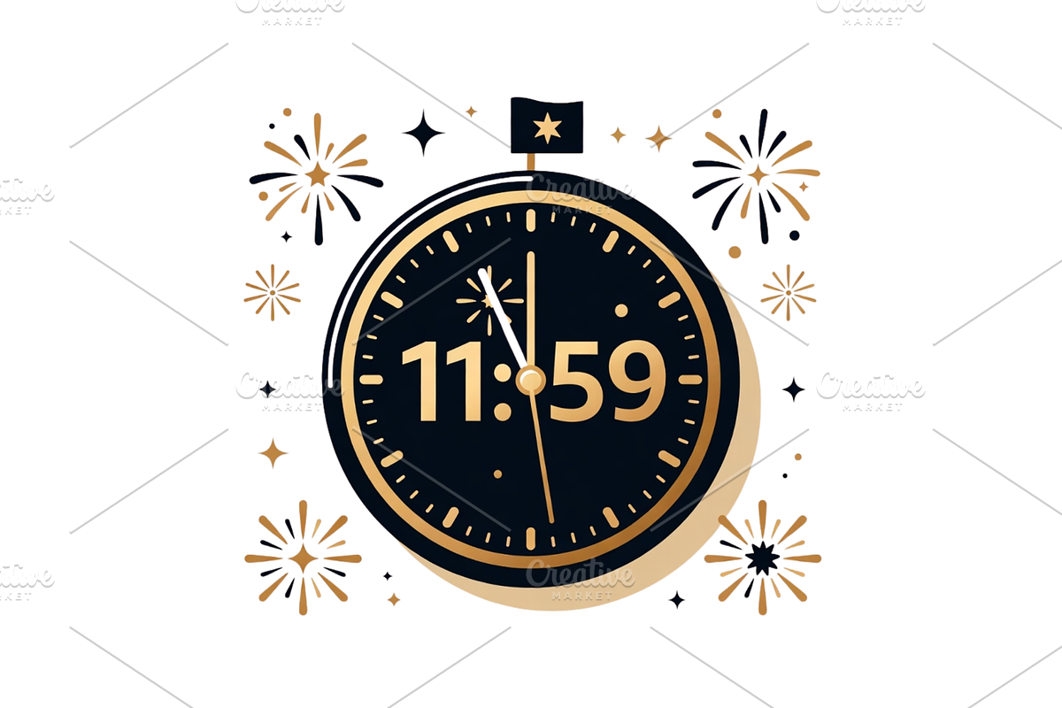Countdown Clock Clipart, a Seasonal Illustration by Creative design (Photo 7 of 7)