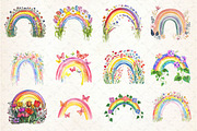 Floral Spring Rainbow Clipart, an Illustration by Dream Creation (Thumbnail 2 of 4)