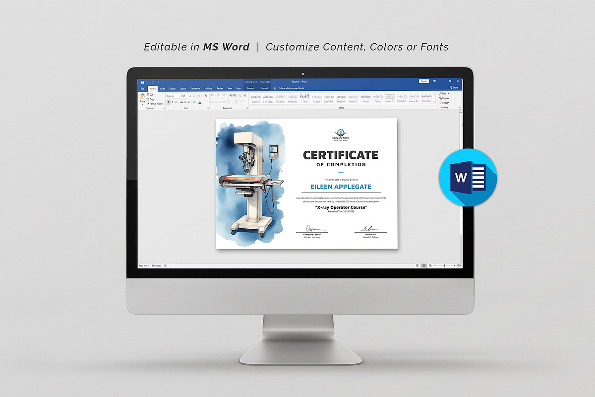 X-ray Operator Certificate, a Stationery Template by DesignDevisers (Photo 9 of 10)