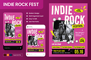 Indie Rock Festival Flyer Set, a Flyer Template by Annora Studio (Thumbnail 1 of 6)