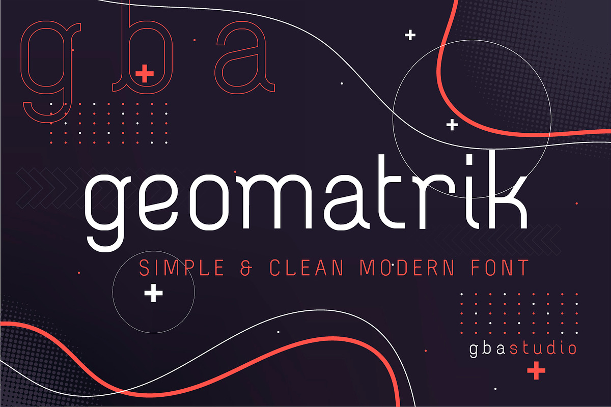 Geomatrik, a Sans Serif Font by GBAstudio (Photo 1 of 7)