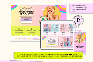 Pastel Rainbow Website Template