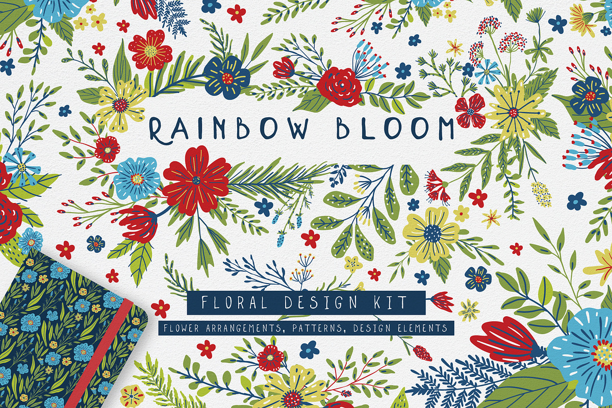 Rainbow Bloom - Floral Collection, an Illustration by Anna Ivanir (Photo 1 of 6)