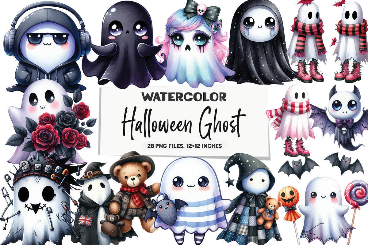 Kawaii Fall Halloween Clipart, an Illustration by DreamArtGraphic (Photo 1 of 4)