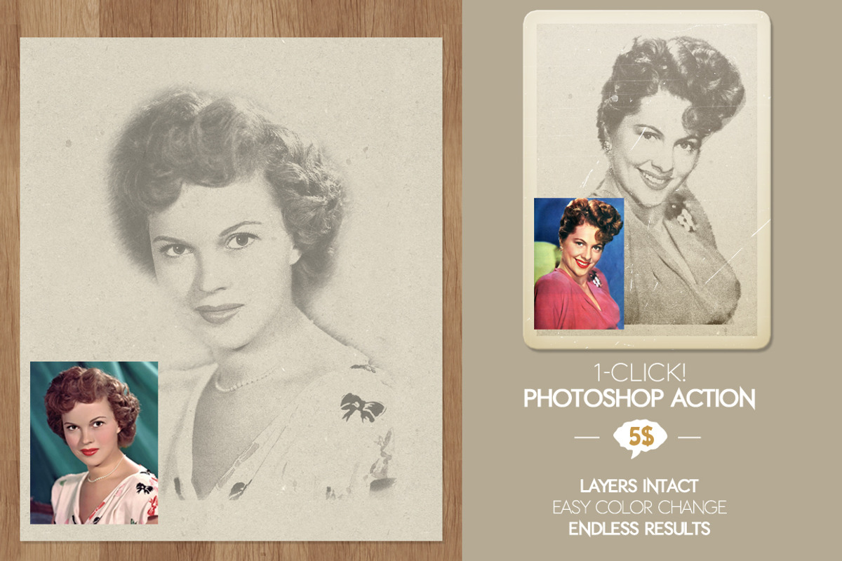 Old Photo Effect Photoshop Action preview 4