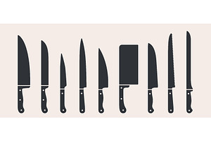 Knife, collection. Meat cutting