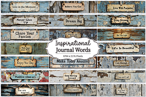 Inspirational Word Junk Journal Set
