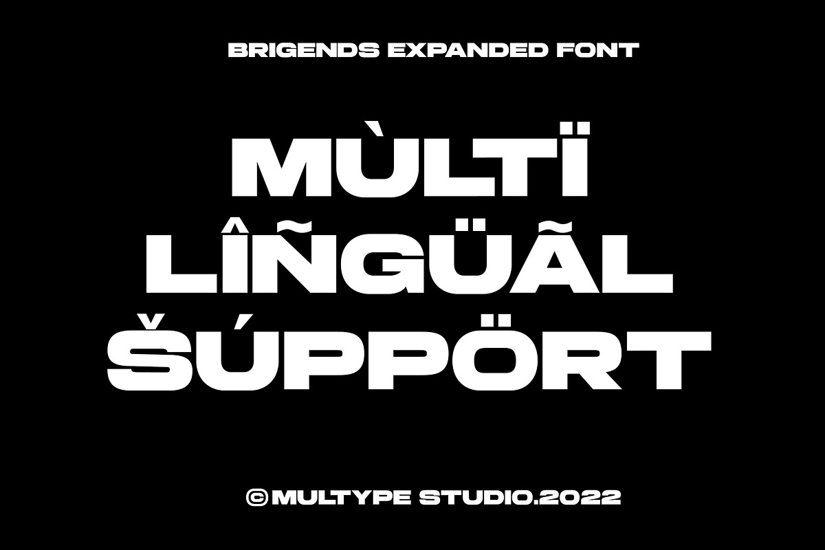 Brigends Expanded Font, a Sans Serif Font by Multype Studio (Photo 8 of 9)