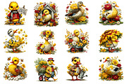 Whimsical Spring Duck Clipart, an Illustration by Dream Creation (Thumbnail 4 of 5)