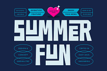 Summer Fun Vintage Retro Logo Font