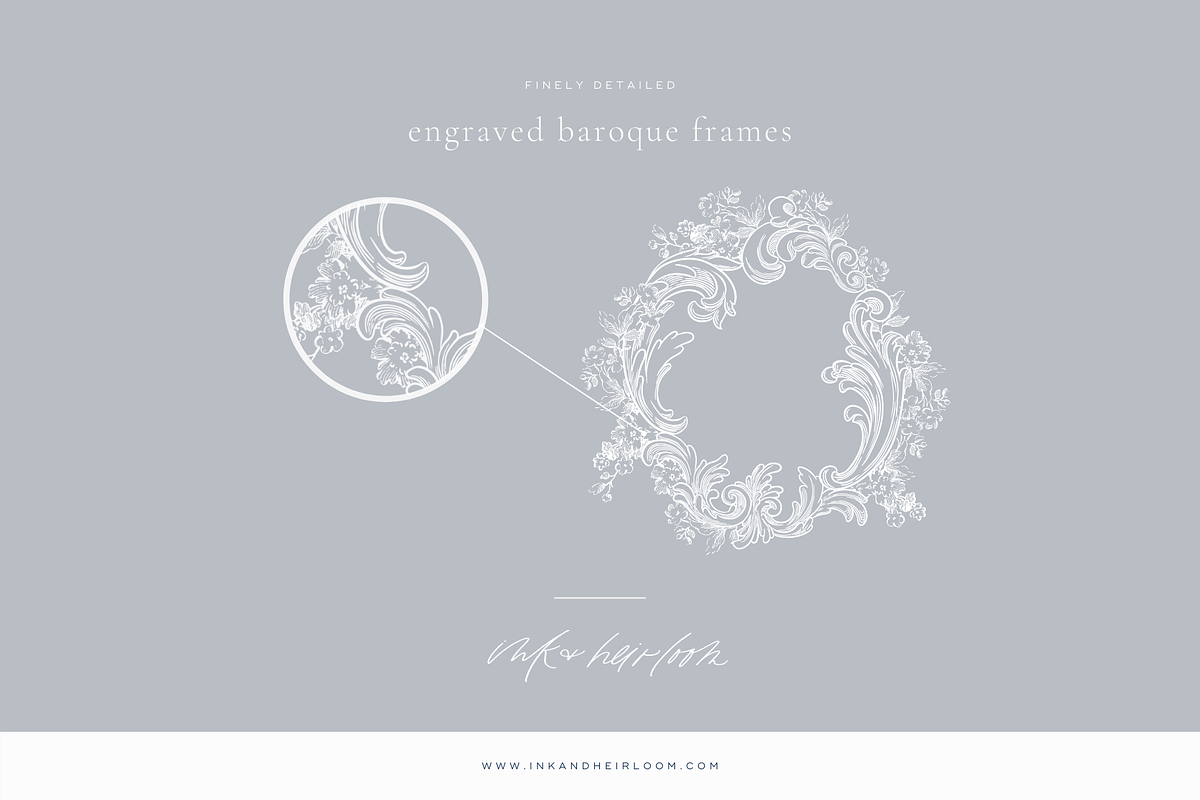 Floral Baroque Crests, an Illustration by Loren Schmidt Studio (Photo 5 of 8)