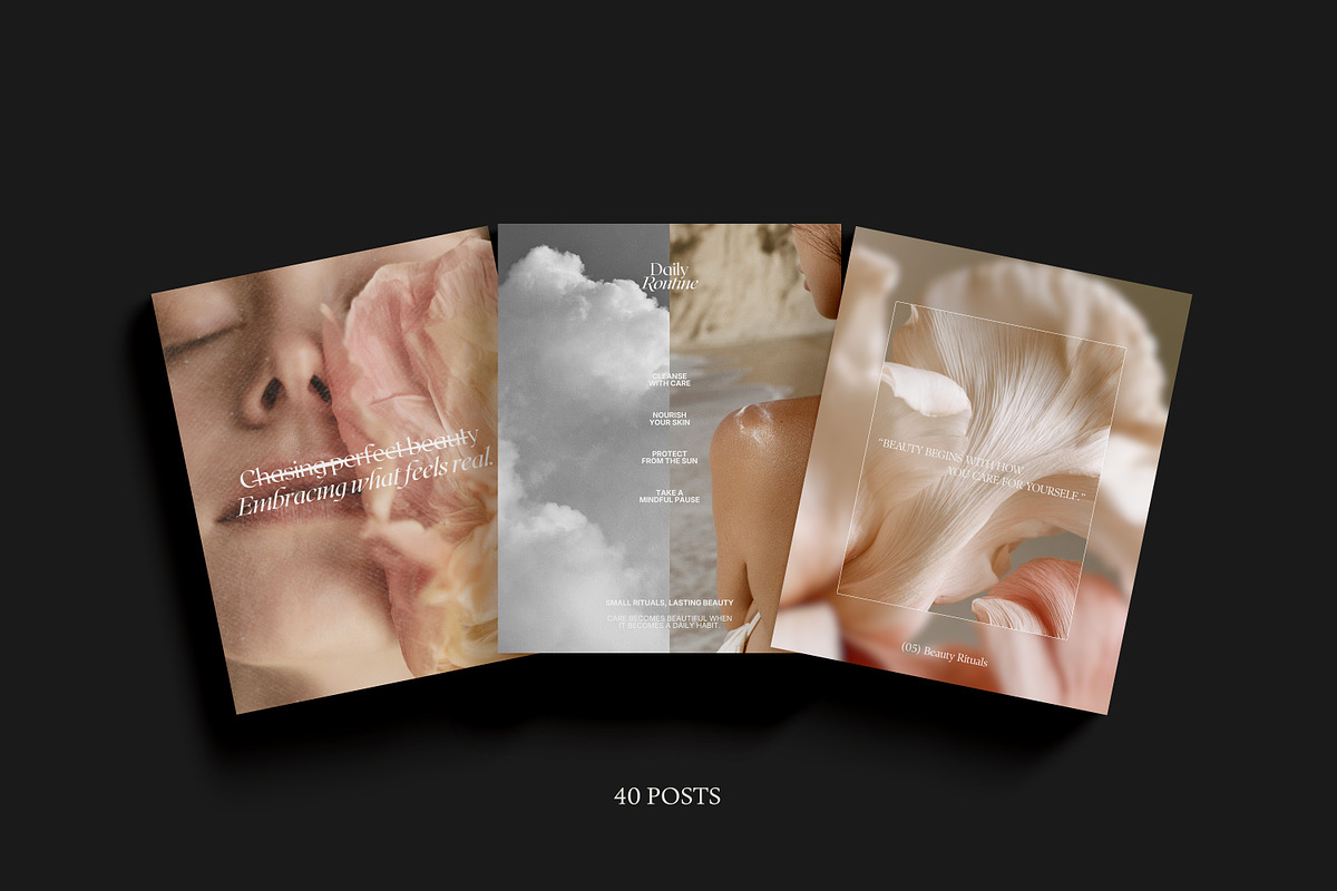 Beauty Instagram Templates for Canva, a Social Media Template by Wildnun Studio (Photo 3 of 7)