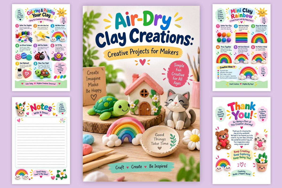 Air-Dry Clay Creations, a Stationery Template by Designmela01 (Photo 6 of 6)