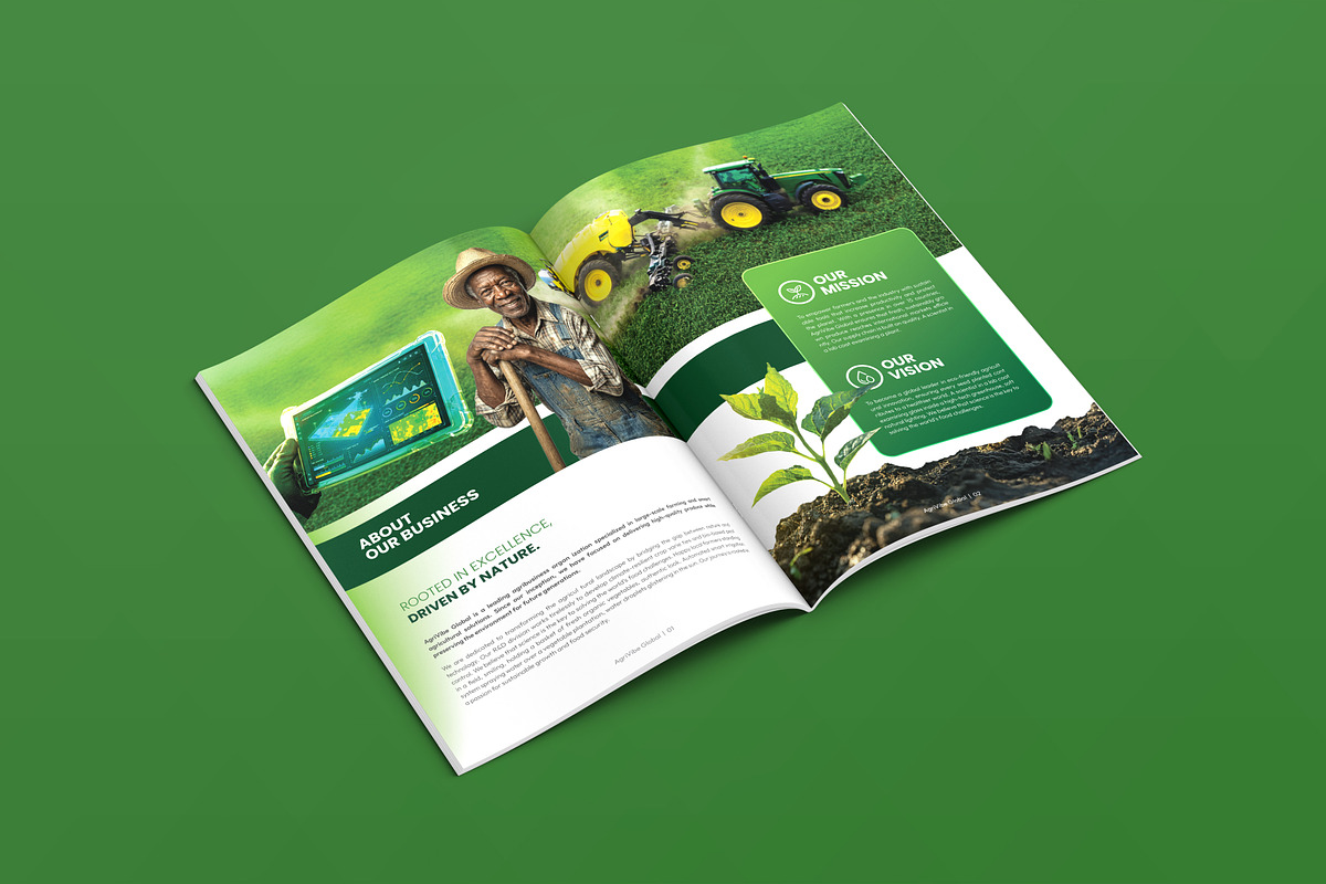 Agro Farm Company Profile, a Brochure Template by VectStock (Photo 2 of 6)