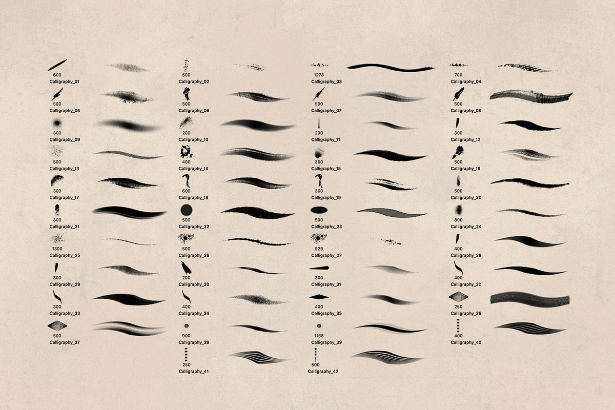 Calligraphy Brush Set, a Brush Add-On by Zsolt Kosa Art (Photo 5 of 6)