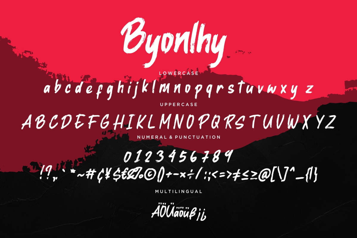 Byonlhy Dry Brush Business Font preview 7
