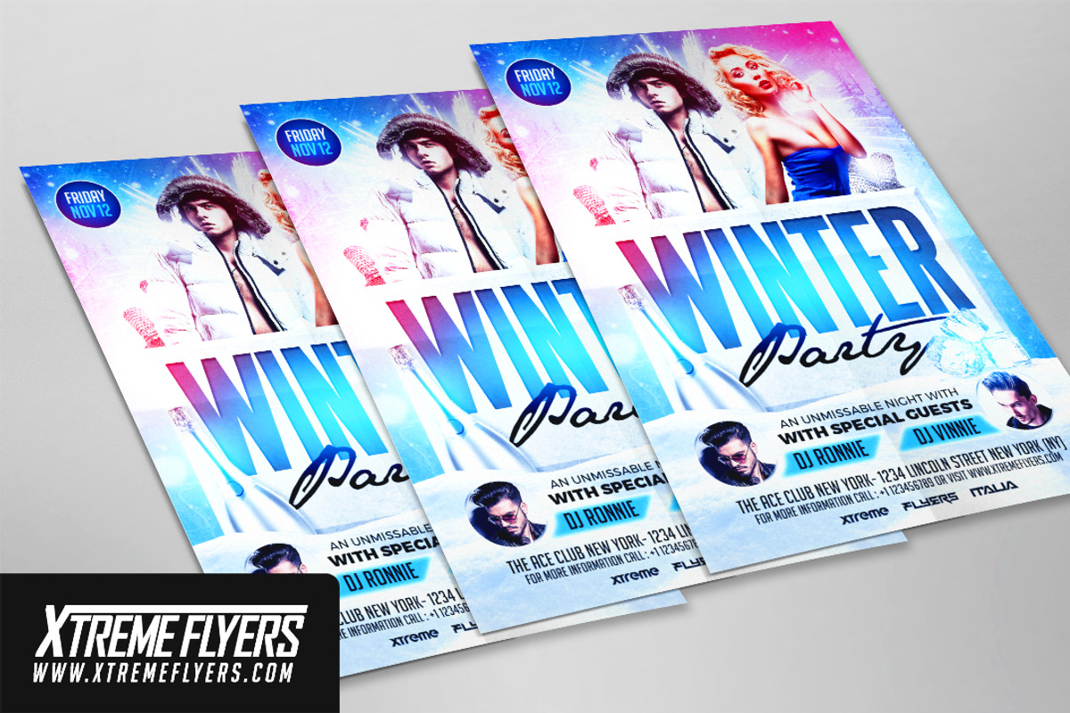 Winter Party Flyer, a Flyer Template by XtremeFlyers (Photo 2 of 2)