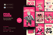 PINKNOISE Brutalist Social Media Kit, a Social Media Template by Sooni Gaad (Thumbnail 1 of 10)
