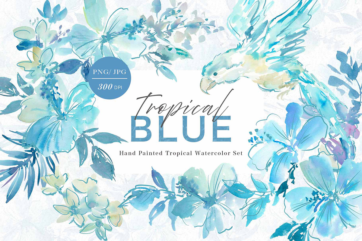 Watercolor Tropical floral set, an Object Graphic by Sawango Designs (Photo 1 of 10)