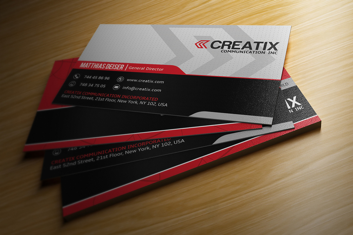 Red And Black Buisness Card, a Business Card Template by Marvel (Photo 3 of 3)