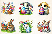 Easter Bunny Clipart,, an Illustration by DreamArtGraphic (Thumbnail 5 of 5)