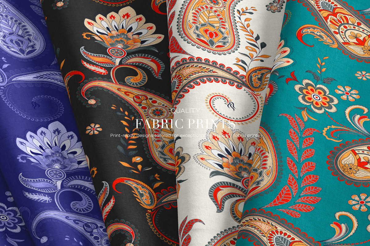 TAZLEEN Hand Drawn Paisley Prints, a Pattern Graphic by LEAFure (Photo 9 of 11)